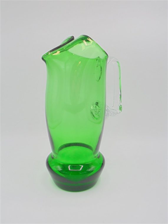 pichet broc pot a eau orangeade vintage verre vert