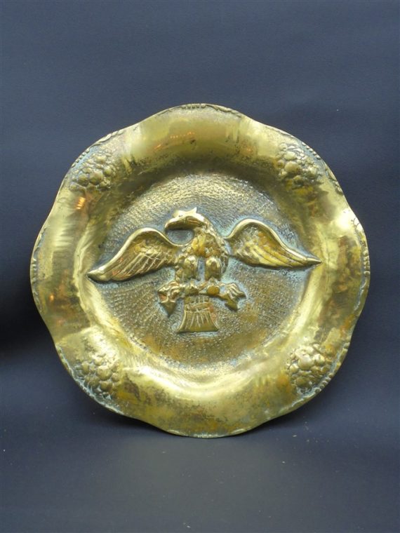 assiette bronze dore aigle imperial