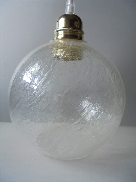 suspension globe en verre bulle