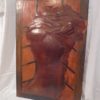 grand tableau en cuir femme nue en relief