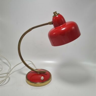 lampe de bureau vintage rouge