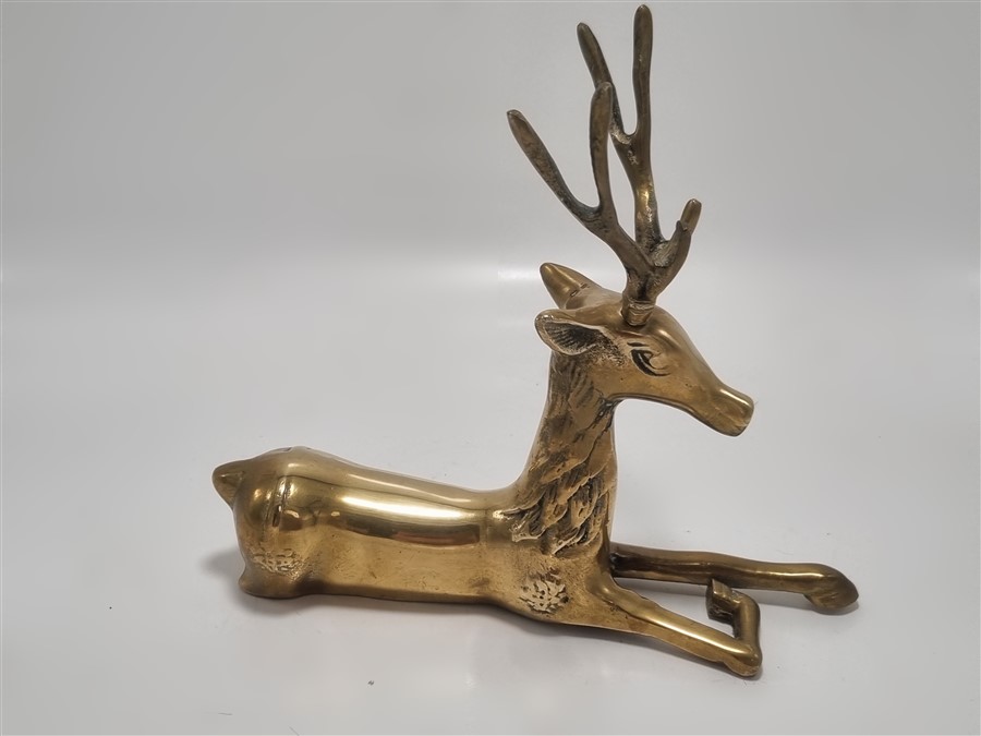 Figurine cerf en laiton